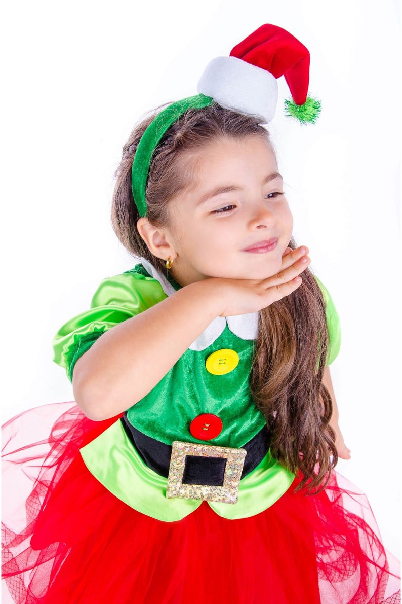 Girls Christmas Elf Costume kids Christmas tutu Elf outfit Etsy