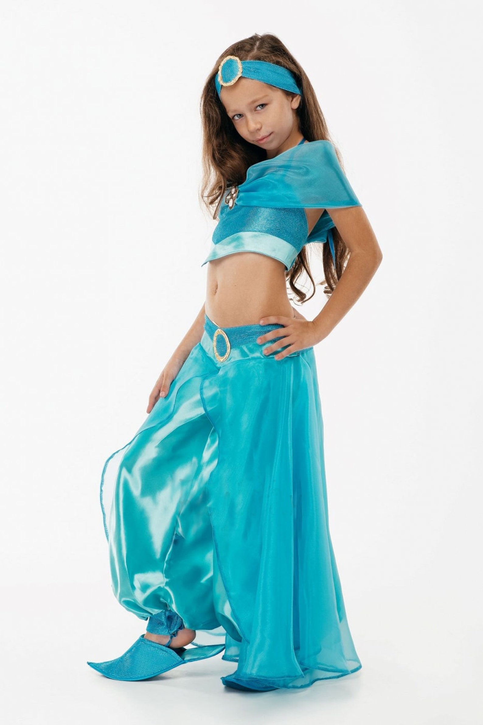 Girl princess Jasmine costume Kids belly dance costume Child Etsy