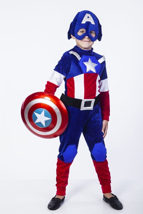 Boys captain America costume Halloween costume Kids superhero | Etsy
