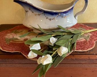 Vintage Flow Blue Gravy Boat