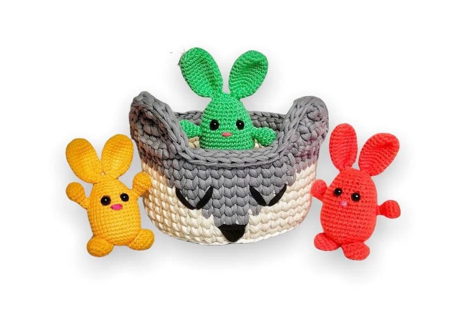 Crochet Animal Basket Pattern Crochet Wolf Pattern T Shirt Etsy