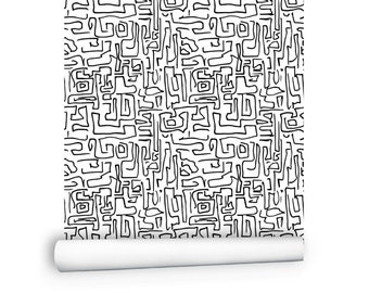 Black and White Wallpaper - Etsy Black and White Wallpaper - Etsy
