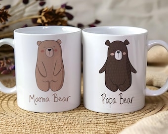 Mama Bear Papa Bear Mugs, Gifts for Parents, Parent Gifts, New
