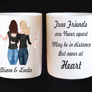 Personalised friends mug. best friends mug. Best friends quotes. Gift for friend. Gift for best friend. Mug for friend. True friend gift