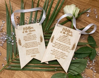 Personalized Mother of the Bride/Groom Wooden Wedding Keepsake