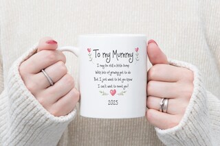 Mipomall Tazza In Ceramica 11oz Con Scritta 'Mum To Be Gift' E 'Happy To Mummy From Bump', Regalo Per Futura Mamma, Divertente, Lavabile In Lavastoviglie E Microonde