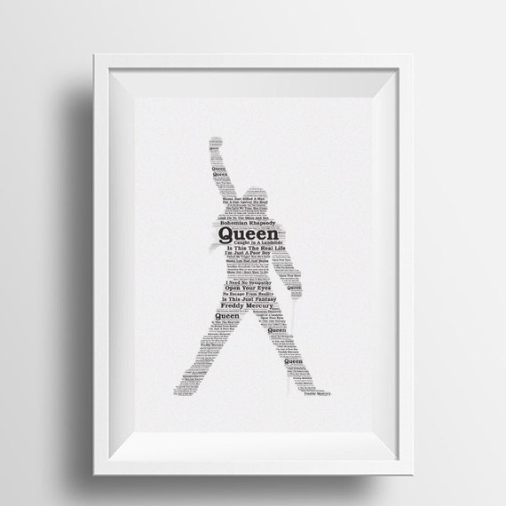 wallpapers Freddie Mercury Silhouette Art etsy