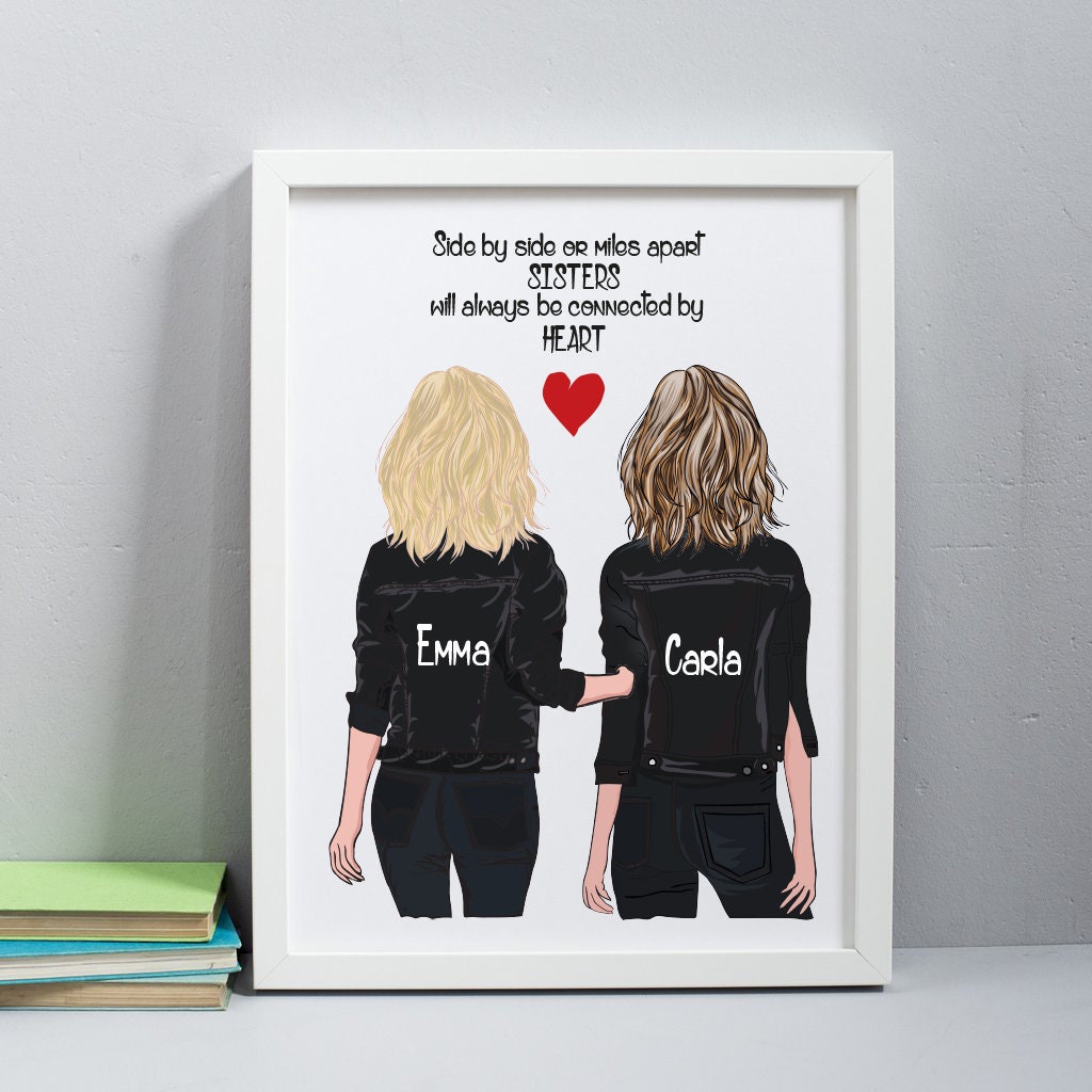 Personalised Sister Print. Sister Gift Sisters Personalised Etsy Canada