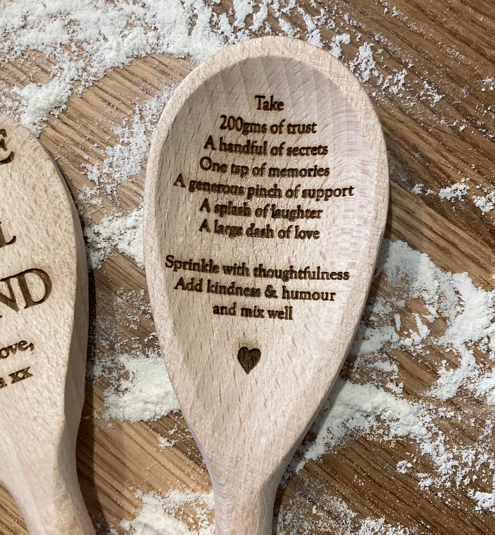 Personalised wooden spoon, recipe for a special friend, friendship gift, gift for best friend, friendship, baker gift, gift for baker