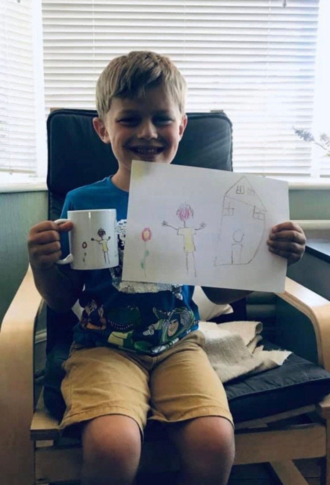 Own Childs Drawing Printed Onto Mug. Personalised Mug Gift, Hand Drawn