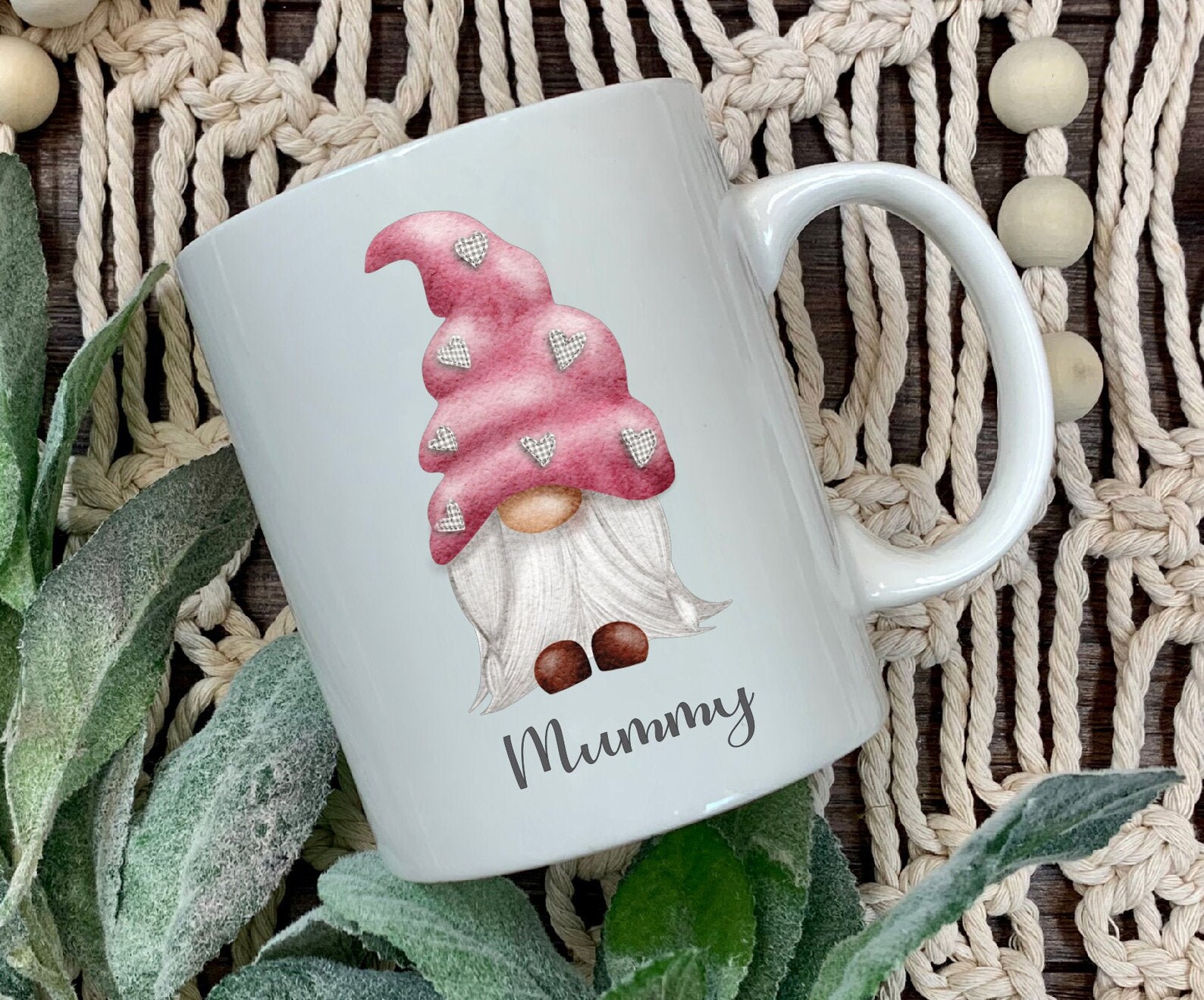 Personalised Gnome mug. Gnome design cute gnomes. Various Etsy
