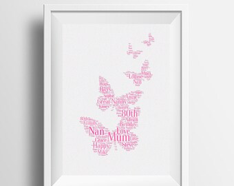 Butterfly Word Art | Etsy UK