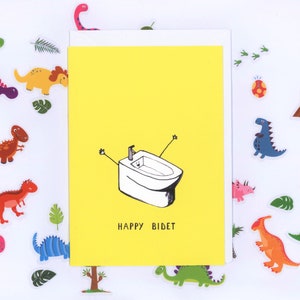 Carte de bidet heureuse | Carte de voeux vierge | Anniversaire | Joyeux anniversaire