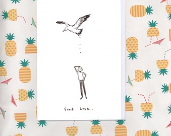 Good Luck Card | Blank Greeting Card | Poo Humour