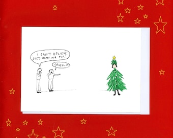 Vegan Christmas Card || Blank Greeting Card ||