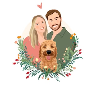 Custom portrait | Couple Illustration | Personalized gift | Digital art | Custom gift Family Portrait, Christmas gift , digital, valentines