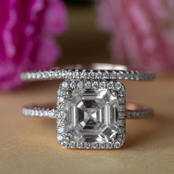 1.5 carat asscher cut diamond ring deals