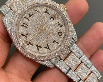 Reloj Moissanite / reloj de diamantes / reloj helado / reloj hip hop / reloj de lujo / helado / reloj automático / relojes para hombres / reloj