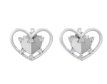 IGI Zertifizierte 14K Weißgold Diamant Ohrringe für Frauen, Valentinstag Geschenk für Sie