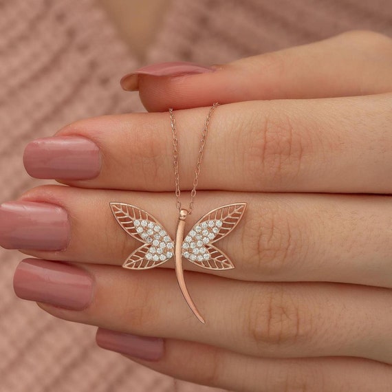 Butterfly Necklace Simple Necklace Dainty Necklace Butterfly