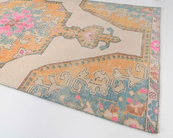 3.3 x 7.2フィート、オリエンタルラグ、ヴィンテージラグ、トルコラグ