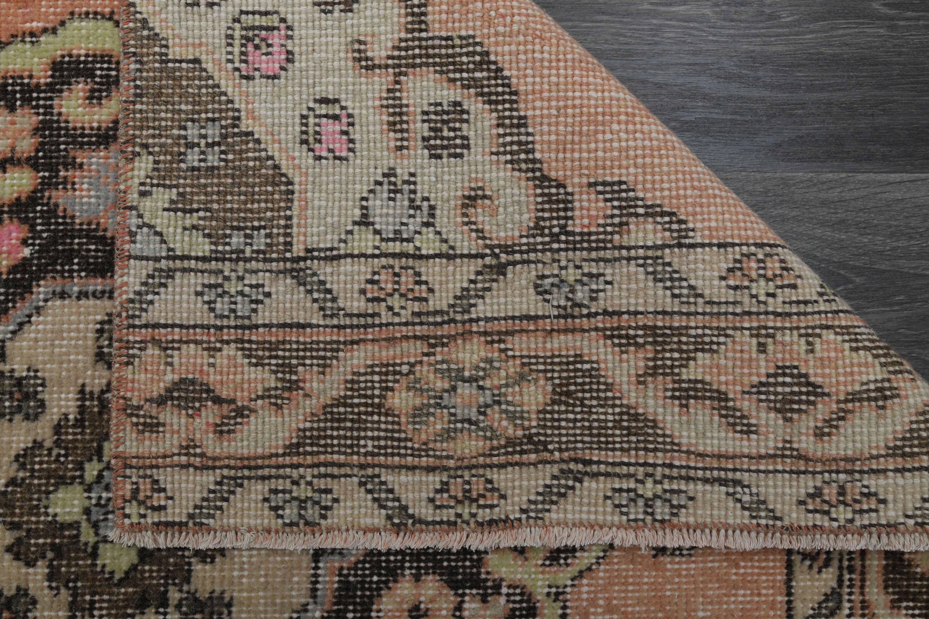 3.3x12.3フィート オレンジ ヴィンテージ ランナー、トルコ製ランナー