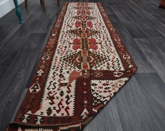 2.8 x 10.3フィート、トルコキリムランナー、ヴィンテージランナー、ウ