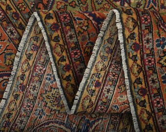 8.3x11.2 ft, VINTAGE OVERSIZED RUG, Oushak Rug, Area Rug, Boho Decor, Handmade Wool Rug, Persian Carpet, Bohemian Rug, Orange Persian Rug
