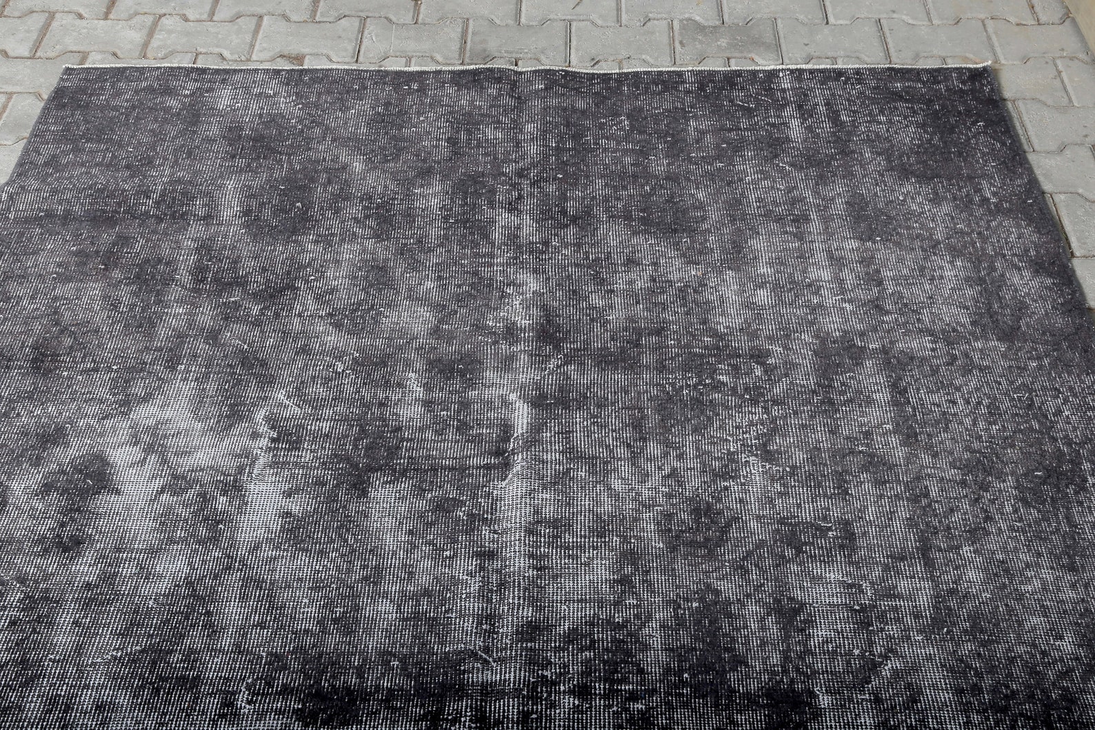 5.6x8.9 ft BLACK VINTAGE Rug TURKISH Rug Handmade Etsy