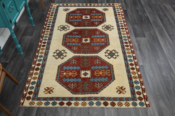ROUND112cm\"Clockwork”ViNTAGE TURKiSH RUG ROUND112cm