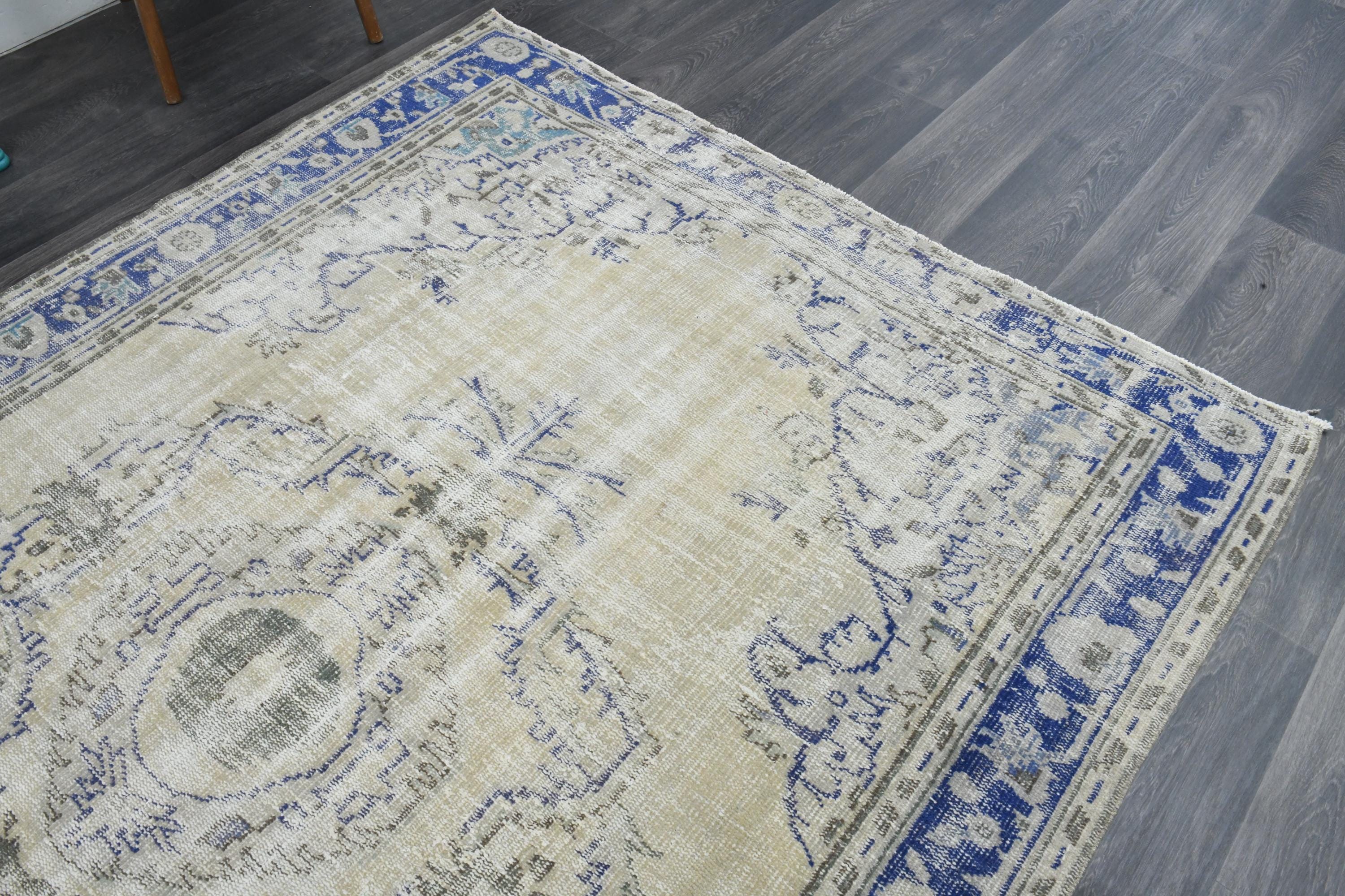 5'9x8'5 Ft, TURKISH VINTAGE RUG, Overdyed Red, Handmade, Oushak