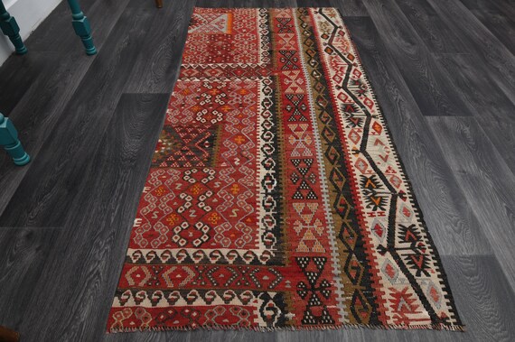 2.7x3.8フィート、トルコキリムラグ、ヴィンテージラグ