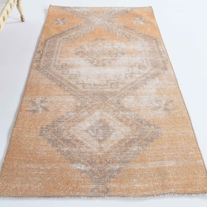 2.6x4.5 Ft, TURKISH Rug, Vintage Rug, Oushak Rug, Wool Rug, Handmade Rug, Bath Mat, Door Mat, Farmhouse Decor, Runner Rug, Small Rug, Carpet