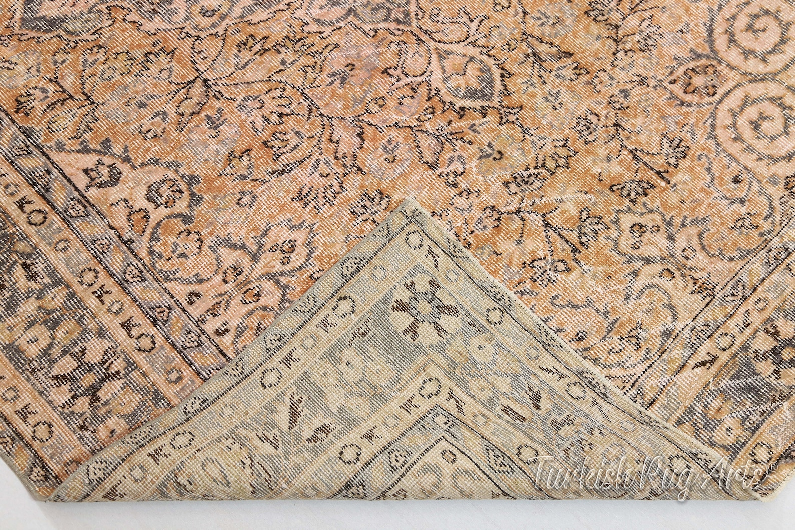 5.7x8.7 ft TURKISH Rug VINTAGE Rug FLORAL Rug Handmade Etsy