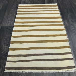 24x39 Inches, BATH MAT, DOOR Mat, Vintage Rug, Doormat Rug, Turkish Rug, Oushak Rug, Kilim Rug, Flatweave Carpet, Vintage Rug, Handmade Rug