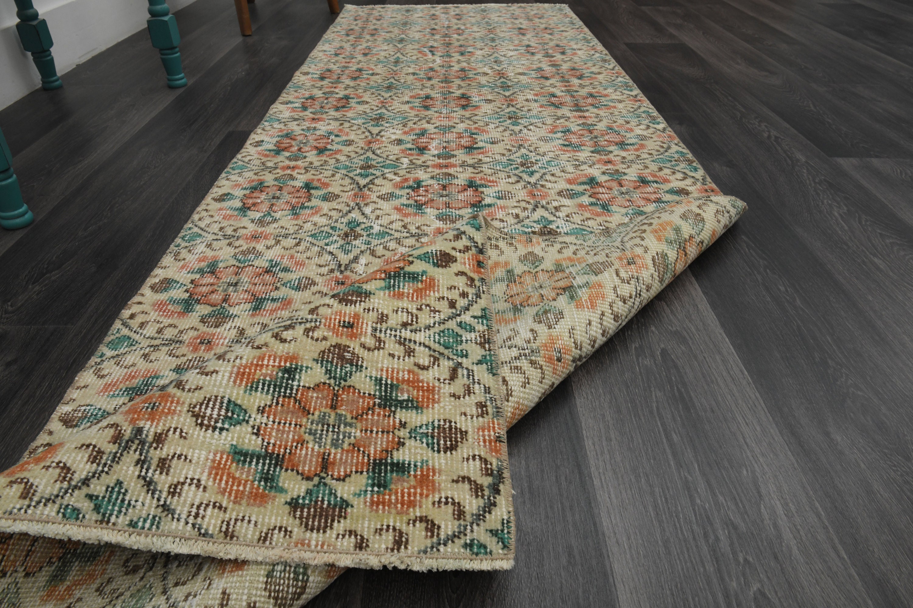 Buy 2.8x8.9 Ft, Vintage Turkish Runner, Handmade Oushak