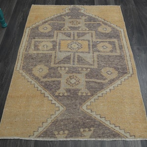 3x4.1 Ft, TURKISH Rug, Vintage Rug, Oushak Rug, Wool Rug, Handmade Rug, Bath Mat, Door Mat, Farmhouse Decor, Runner Rug, Small Rug, Carpet
