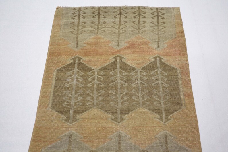 Handmade Rug 2x8.9 ft Vintage Rug Vintage Rug Boho Rug Oushak Rug Rug Runner Decor Rug TURKISH RUG RUNNER Wool Rug Hallway Rug