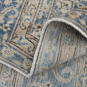 8x12 ft, SPECIAL HANDMADE WOOL Oushak Area Rug, Vintage Rug, Turkish Rug, Living Room Rug, Dining Room Rug, Washable, Oriental, Blue Orange