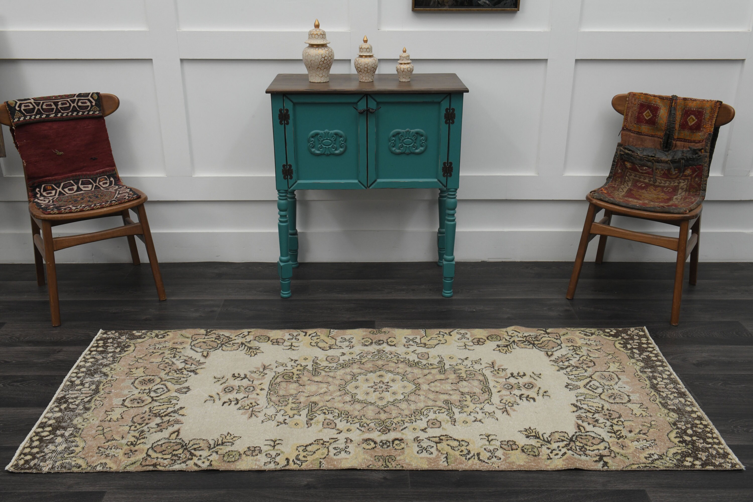 3x7 Ft, TURKISH RUG, VINTAGE Rug, Oushak Rug, Area Rug, Handmade