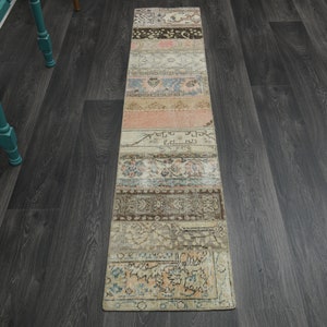 1.3x6.5 ft, TURKISH RUG Runner, Vintage Runner, Handmade, Wool, Oushak Runner, Hallway Rug Runner, Bohemian, Neutral Carpet, Farmhouse Decor