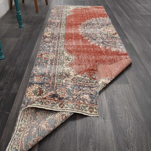 2.8x8.6 ft, PERSIAN STYLE RED Turkish Runner Rug, Vintage Oushak Runner, Eclectic Rug, Tribal Rug, Hallway Runner, Kitchen Rug, Wool, Decor