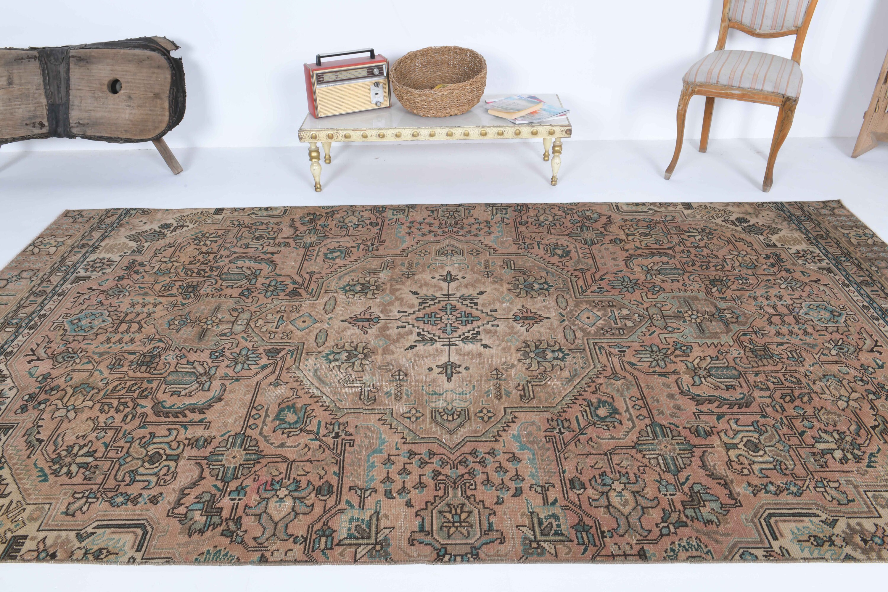 5.4x10 Ft Brown Runner Rug Wool Vintage Rug Turkish Rug Etsy