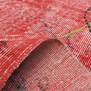 6.6x10.5 ft, TURKISH Rug, Vintage Rug, Area Rug, Wool Rug, Bohemian, Living Room Rug, Red Carpet, Handmade, Oushak Rug, Solid Modern Rug