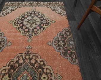3.3x12.3フィート オレンジ ヴィンテージ ランナー、トルコ製ランナー