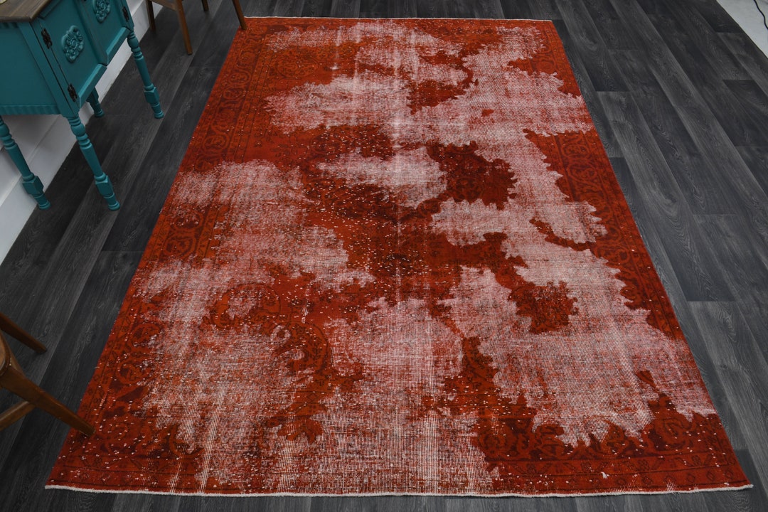 7.2 x 10.3フィート、トルコ製ラグ、ヴィンテージラグ、エリアラグ