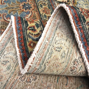 10x13 ft, HANDWOVEN VINTAGE RUG, Floral Rug, Red Oriental Rug, Wool Rug, Area Rug, Red Color, Living Room Rug, Dining Room Rug, Turkish Rug