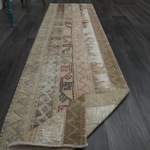 2x9 Brown OUSHAK RUG, Handmade Rug, Turkish Rug, Kitchen Rug, Wool Rug, Vintage Rug, Brown Rug, Hallway Rug, Authentic Rug, 2x9 Runner Rug