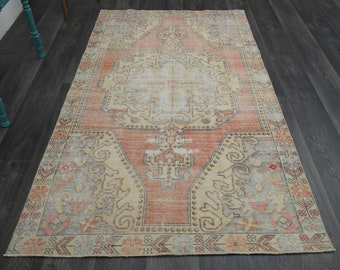 4.2 x 7.3フィート、トルコ製ラグ、ウシャックラグ、ヴィンテージラグ