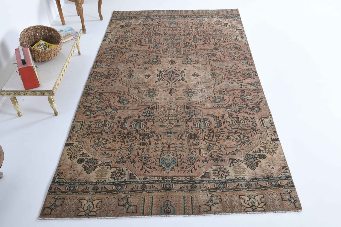 5.4x10 Ft Brown Runner Rug Wool Vintage Rug Turkish Rug Etsy